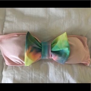 Lolli Swim Bow Bandeau Bikini Top (M)